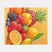 Couverture Polaire Fresh Bounty: Vibrant Fruit Harvest Design  (Devant (Horizontal))