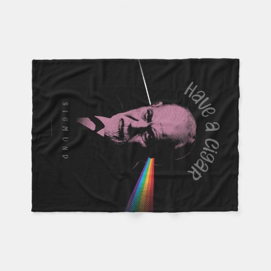 Couverture Polaire Freud Rose (Avoir Un Cigar) (Devant (Horizontal))