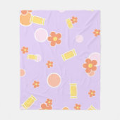 Couverture Polaire friandises et fleurs (Devant)