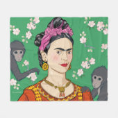 Couverture Polaire Frida Kahlo Monkey Graphic (Devant (Horizontal))