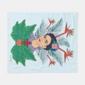 Couverture Polaire Frida Kahlo | Oiseaux de Paradis Floral Graphic (Devant (Horizontal))