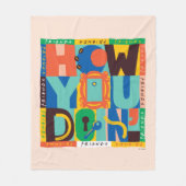 Couverture Polaire FRIENDS™ | Comment vas-tu - Graphisme vibrant (Devant)