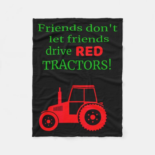 Couverture Polaire Friends Dont Let Friends Drive Red Tractors  (Devant)
