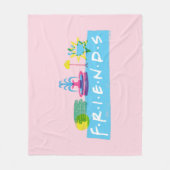 Couverture Polaire FRIENDS™ | Logo avec icônes (Devant)