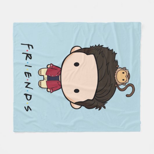 Couverture Polaire FRIENDS™ | Ross Chibi (Devant (Horizontal))