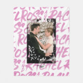 Couverture Polaire FRIENDS™ | Ross Et Rachel Doodled Hearts (Devant)