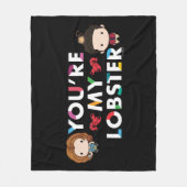 Couverture Polaire FRIENDS™ | Ross & Rachel Lobster Chibi (Devant)