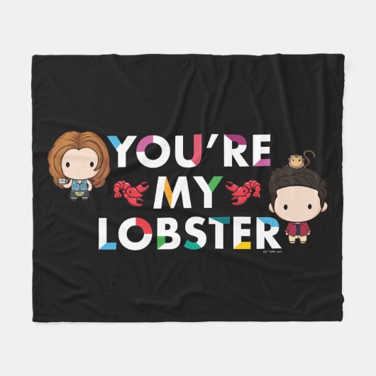 Couverture Polaire FRIENDS™ | Ross & Rachel Lobster Chibi (Devant (Horizontal))