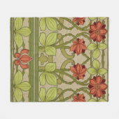 Couverture Polaire Frieze Bordure Art Nouveau Floral (Devant (Horizontal))
