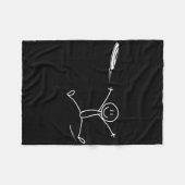 Couverture Polaire Frisbee Stickman Disc Golf Drôle de Frisbee ultime (Devant (Horizontal))
