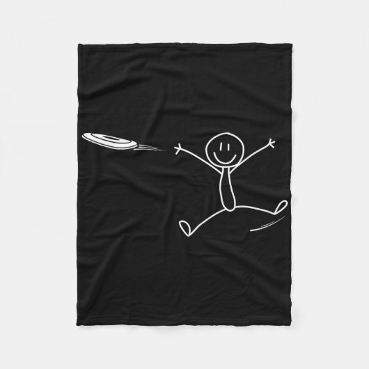 Couverture Polaire Frisbee Stickman Disc Golf Drôle de Frisbee ultime (Devant)