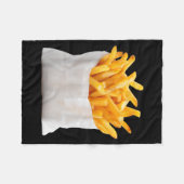 Couverture Polaire Frites frites drôle de costume de nourriture d'Hal (Devant (Horizontal))