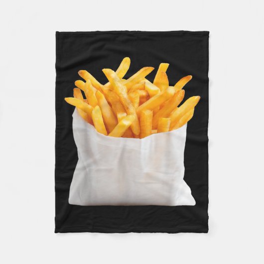 Couverture Polaire Frites frites drôle de costume de nourriture d'Hal (Devant)