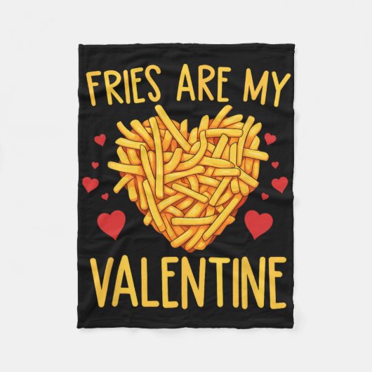Couverture Polaire Frites Sont Mon Amour De La Saint-Valentin Frites (Devant)