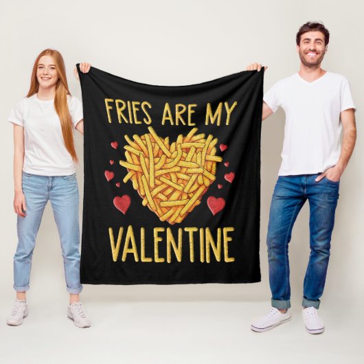 Couverture Polaire Frites Sont Mon Valentin (En situation)