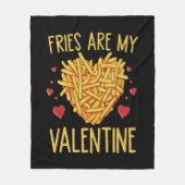 Couverture Polaire Frites Sont Mon Valentin (Devant)