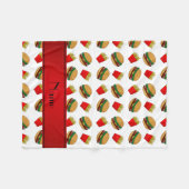 Couverture Polaire Fritures blanches nommées personnalisées (Devant (Horizontal))