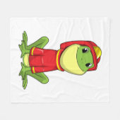 Couverture Polaire Frog as Firefighter avec Helmet (Devant (Horizontal))