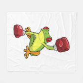 Couverture Polaire Frog at Boxing with Boxing gloves (Devant (Horizontal))