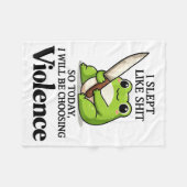 Couverture Polaire Frog I Slept Like So Today I Will Be Choosing Viol (Devant (Horizontal))