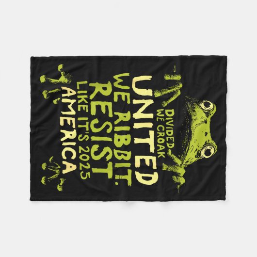 Couverture Polaire Frog Resist Cute Funny  (Devant (Horizontal))