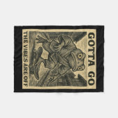 Couverture Polaire Frog Skateboard Gotta Go The Vibes Are Off Funny G (Devant (Horizontal))
