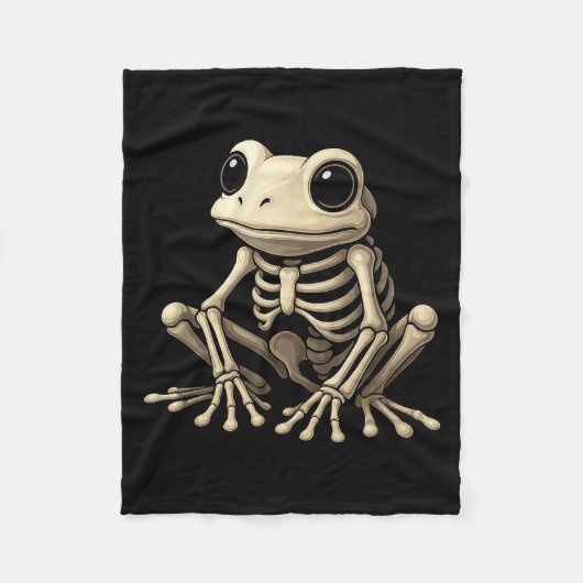Couverture Polaire Frog Skeleton Halloween Funny Frog Lover Men Women (Devant)