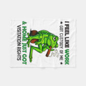 Couverture Polaire Frog Smoking I Feel Like Work Got Custody Of Me An (Devant (Horizontal))