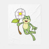 Couverture Polaire Frog with Flower. (Devant)