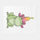 Couverture Polaire Frog with Plumeria (Devant (Horizontal))