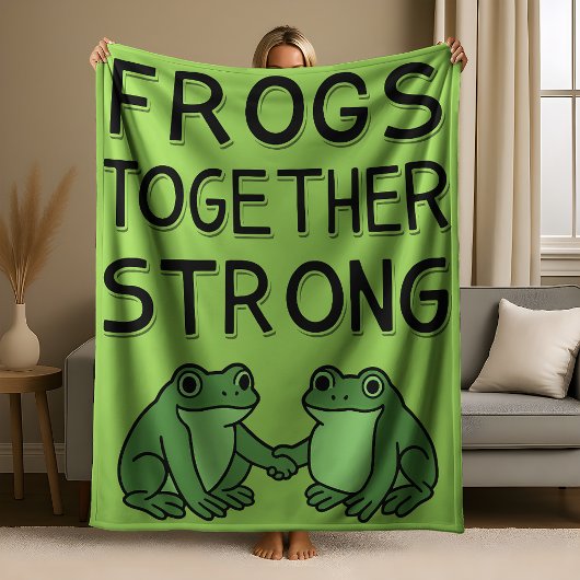 Couverture Polaire Frogs Together Strong Portland Frog Protest