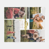 Couverture Polaire Frohe Weihnachten German Christmas 4 Photo Collage (Devant (Horizontal))