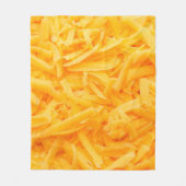 Couverture Polaire fromage cheddar râpé vue du haut (Devant)