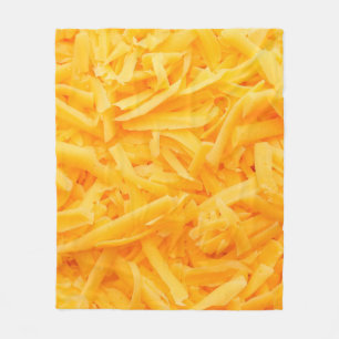 Couverture Polaire fromage cheddar râpé vue du haut