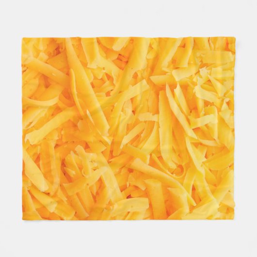 Couverture Polaire fromage cheddar râpé vue du haut (Devant (Horizontal))