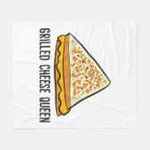 Couverture Polaire Fromage Grillé Queen Funny Fromage Grillé (Devant (Horizontal))