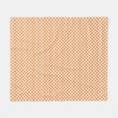 Couverture Polaire Front view features a brown and white gingham  (Devant (Horizontal))
