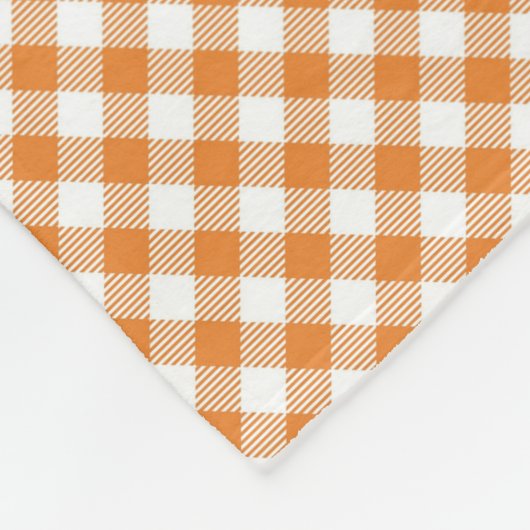Couverture Polaire Front view features a brown and white gingham  (Coin)