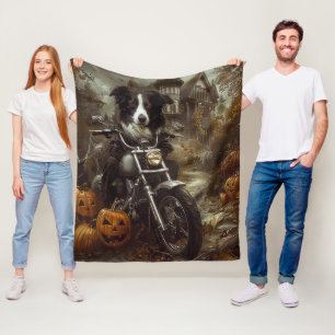 Couverture Polaire Frontière Collie équitation Moto Halloween Effraya