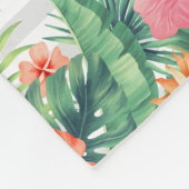 Couverture Polaire Frontières tropicales Hibiscus Fleurs Parcelles Pe (Coin)
