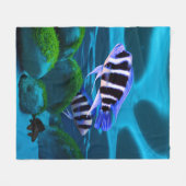 Couverture Polaire Frontosa Cichlid Plecostomus Aquarium Poisson (Devant (Horizontal))