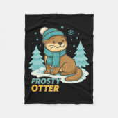 Couverture Polaire Frosty Otter Winter Charm Art Long Sleeve  (Devant)