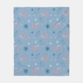 Couverture Polaire Frosty Snowman Blue Snowflake Motif (Devant)