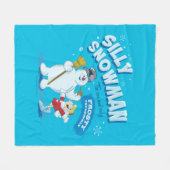 Couverture Polaire Frosty the Snowman™ | "Silly Snowman" (Devant (Horizontal))