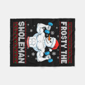 Couverture Polaire Frosty The Swoleman Ugly Christmas Sweater Funny S (Devant (Horizontal))