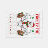Couverture Polaire Frosty The Swoleman Ugly Christmas Sweater Funny X (Devant (Horizontal))