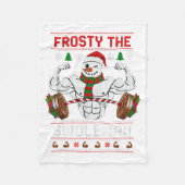 Couverture Polaire Frosty The Swoleman Ugly Christmas Sweater Funny X (Devant)