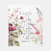 Couverture Polaire Fruit de l'Esprit rose floral (Devant)