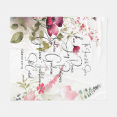 Couverture Polaire Fruit de l'Esprit rose floral (Devant (Horizontal))