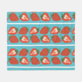 Couverture Polaire Fruit fraise : Motif Répété sans couture. (Devant (Horizontal))